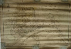 Map showing extensive surface dirt and undulations from previous rolling