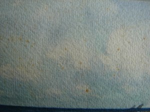 Detail of foxing in the sky