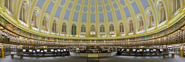 The British Museum Reading Room Dome. Building work began in 1854.
